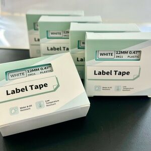 Label Maker Tape (5 pcs) compatible with various Brother P-Touch Models